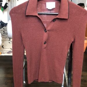 Aritzia Le Fou Collared Top